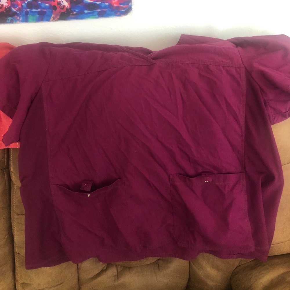 Wine Scrub Top